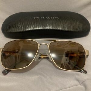 Stylish Gold Sunglasses with Case